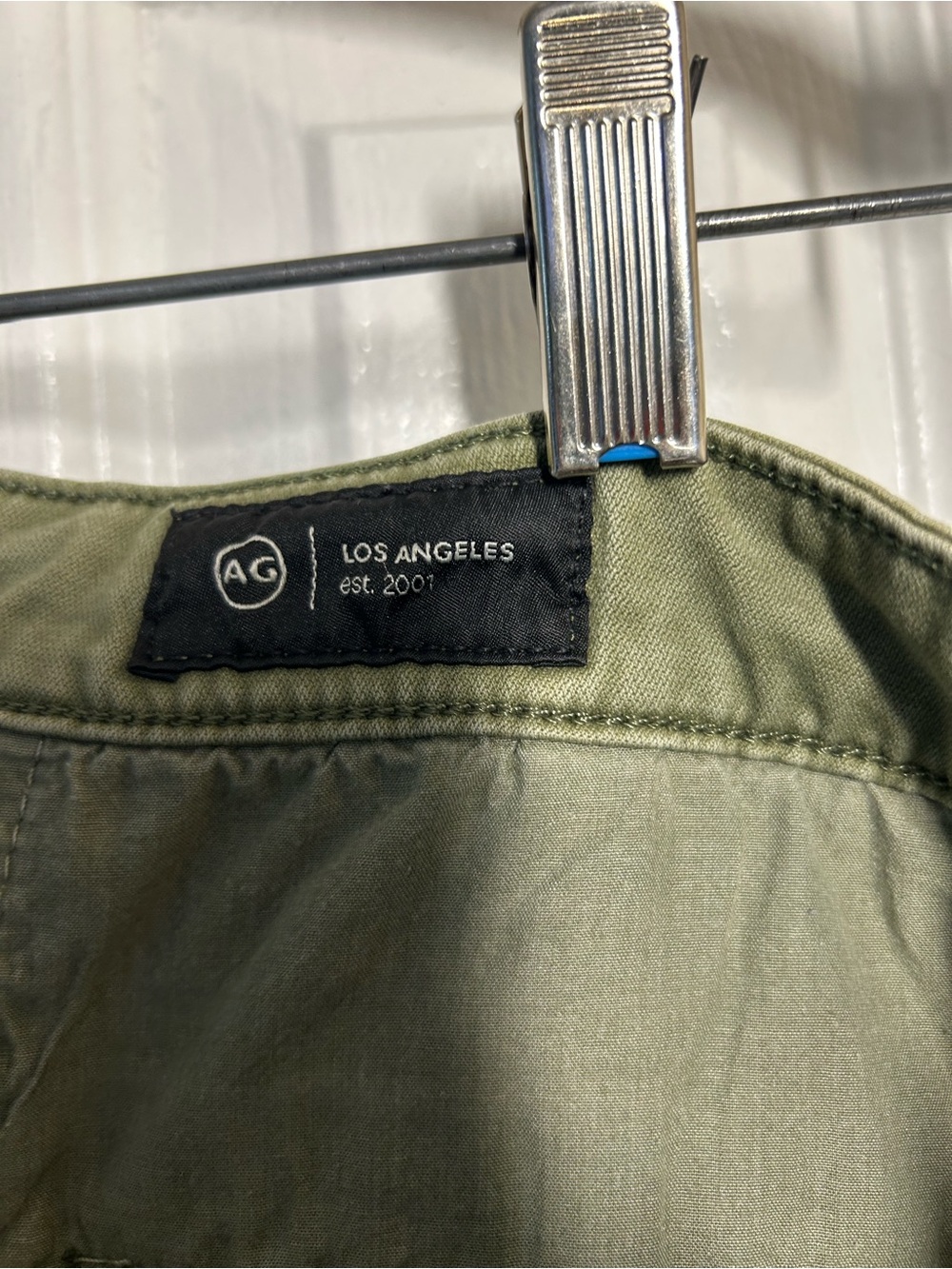 AG Adriano Goldschmied Caden Tailored Trousers 31R Pants Olive Green Women’s - Picture 14 of 14